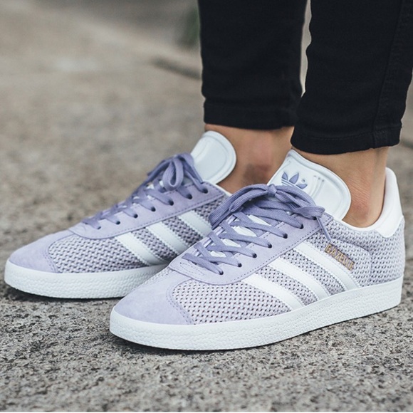 ADIDAS -Gazelle purple and white sneakers - Picture 14 of 14